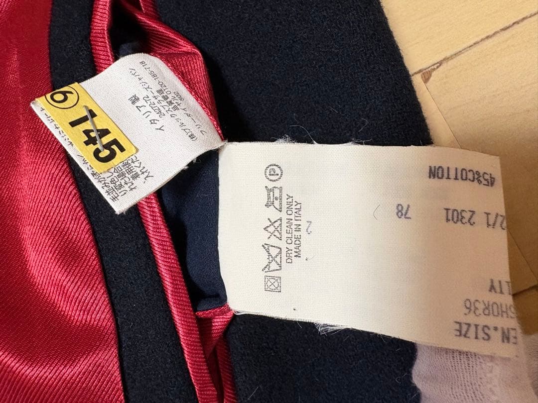 Brooks Brothers　イタリア製ネイビー チェスターコート 　M