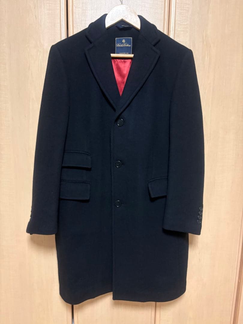 Brooks Brothers　イタリア製ネイビー チェスターコート 　M
