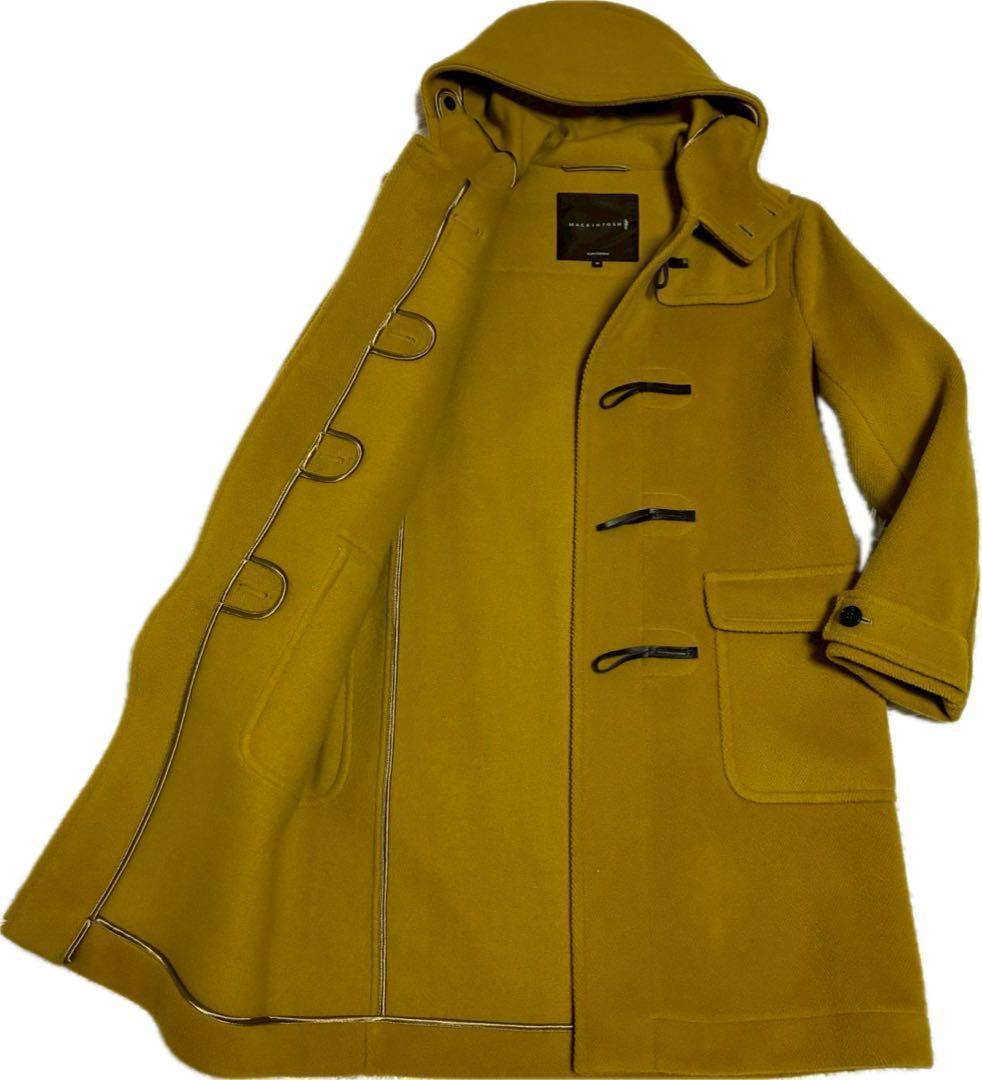美品 マッキントッシュロンドン　ダッフルコート　ヘリンボーン　マスタード　M相当
