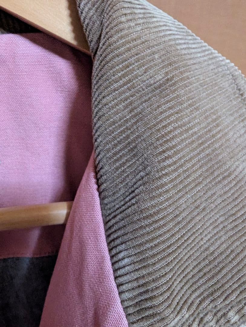 L.L.Bean フィールドコート サーモンピンク コーデュロイ襟付き