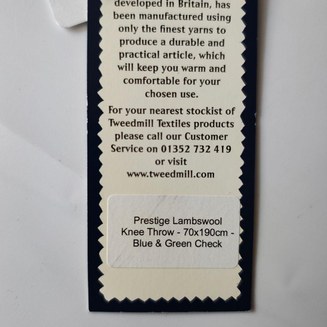 ツイードミル　ウール　 ストール　BLU/GRN