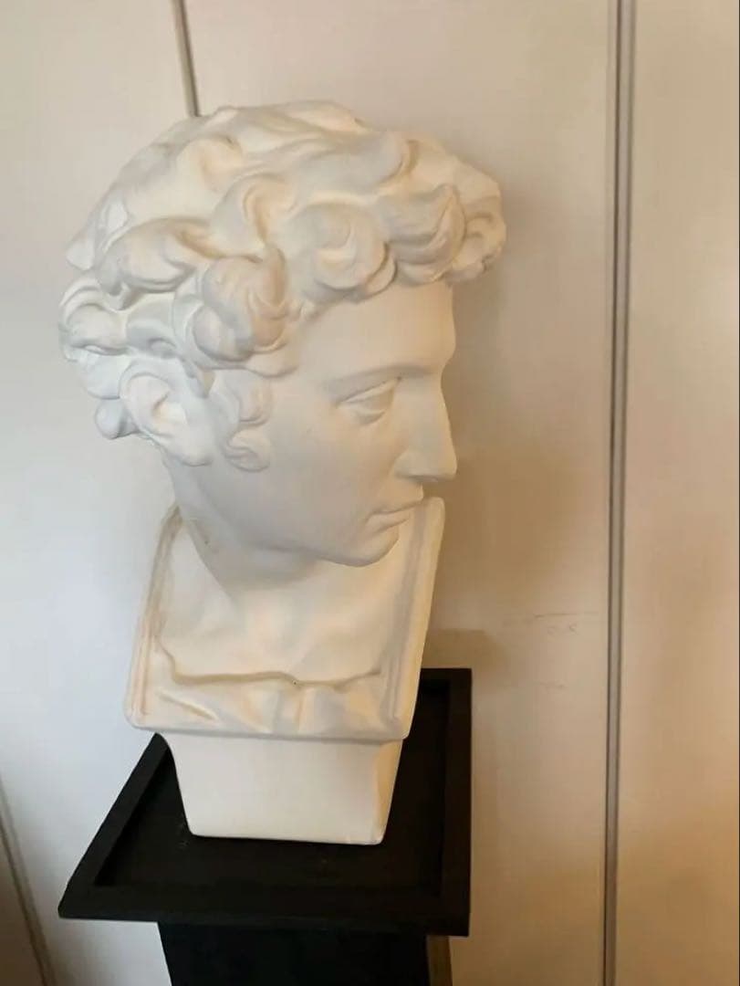 メディチ胸像　石膏像　トルソー　台座あり
