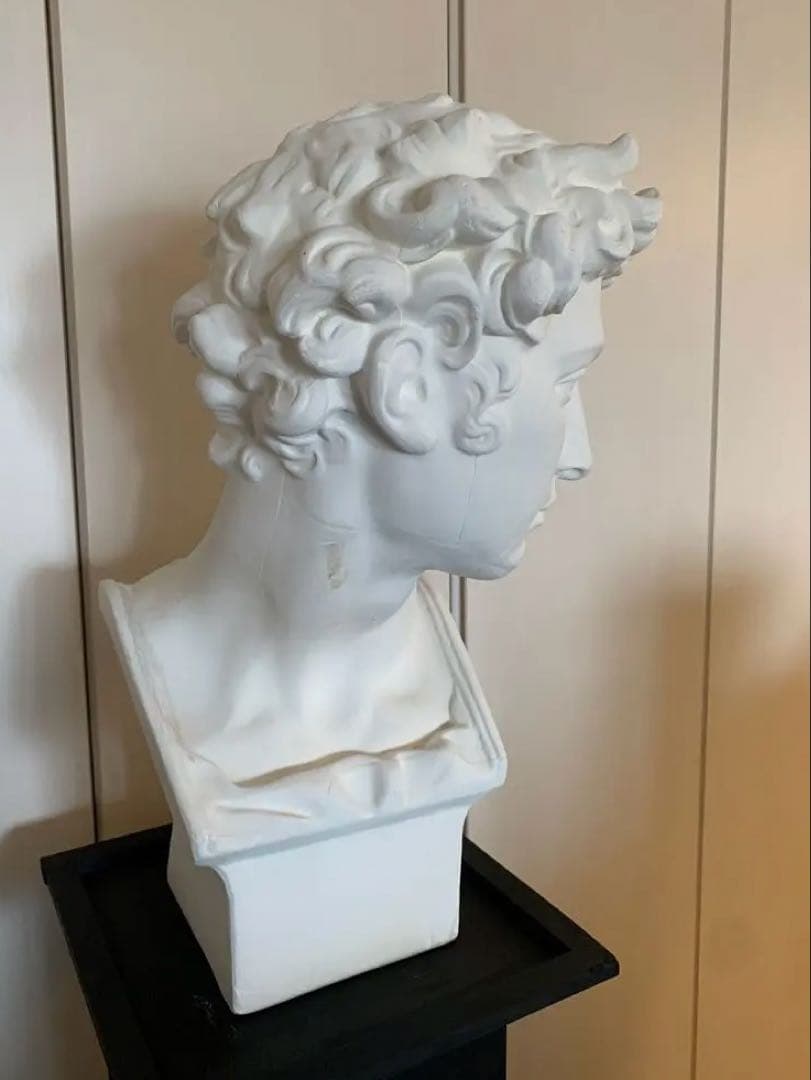 メディチ胸像　石膏像　トルソー　台座あり