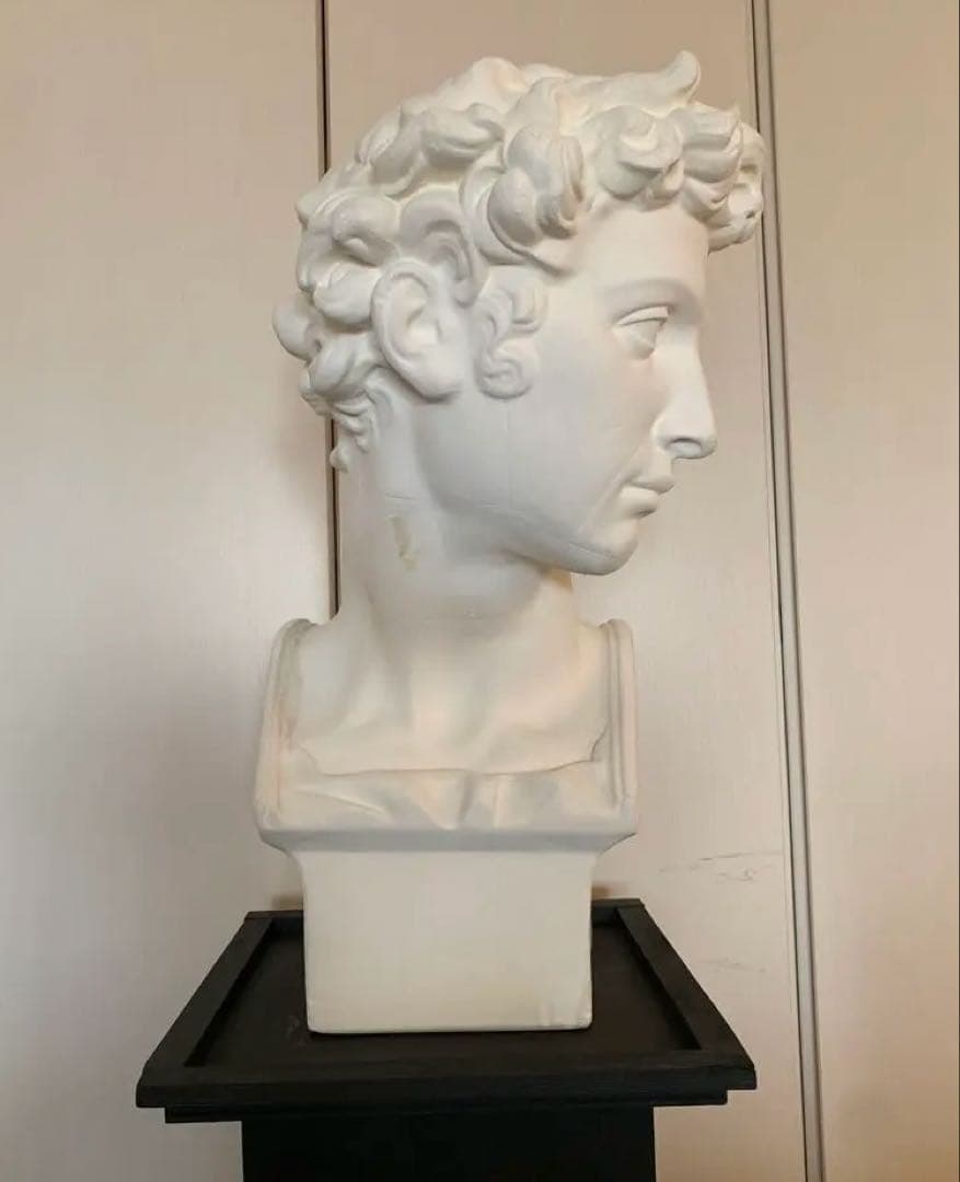 メディチ胸像　石膏像　トルソー　台座あり