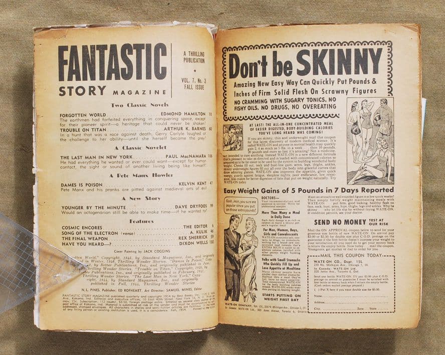 ファンタスティック・ストーリー・マガジン、1954年秋号/BTTFに出てる雑誌