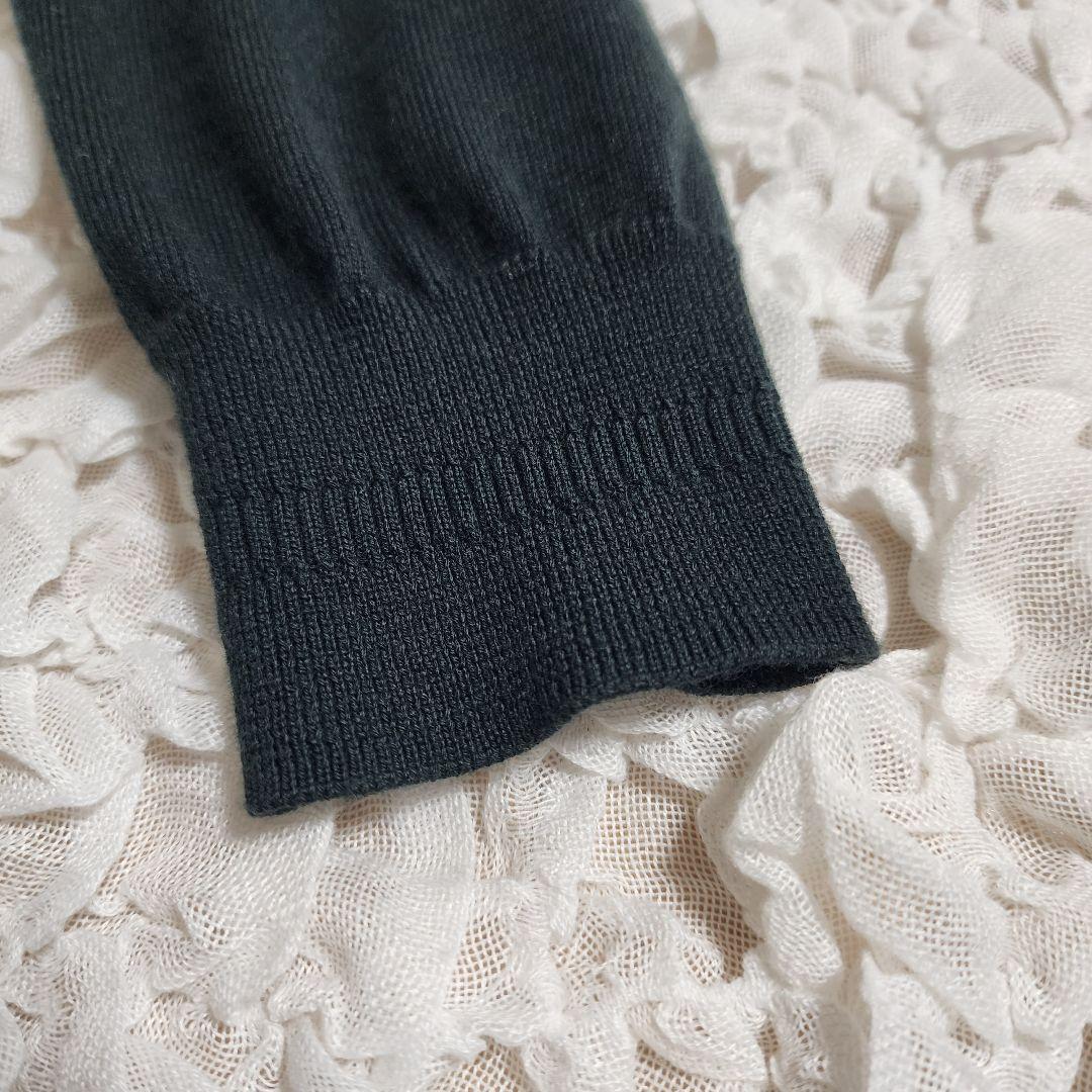 極美品 フレッドペリー ワンポイントロゴ刺繍 リブニットポロシャツ