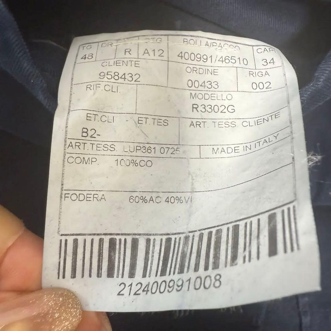 BOGLIOLI ボリオリ コットン テーラードジャケット ネイビー 48 伊製