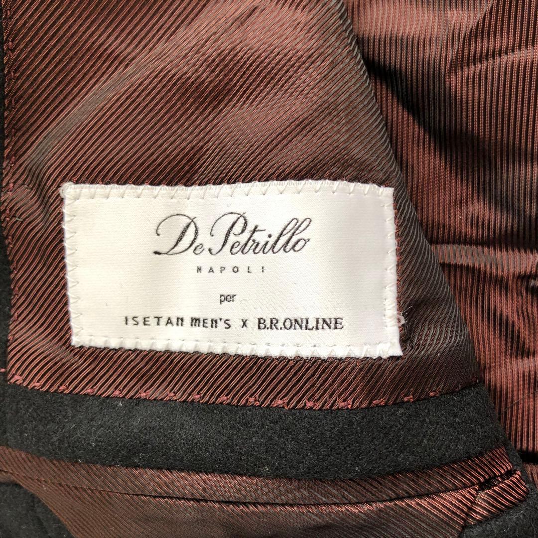 De Petrillo【M】タグ付き 金ボタン テーラードジャケット 黒 伊製
