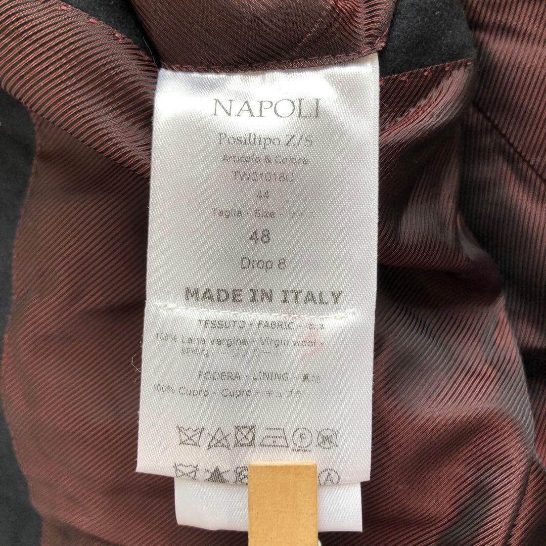 De Petrillo【M】タグ付き 金ボタン テーラードジャケット 黒 伊製