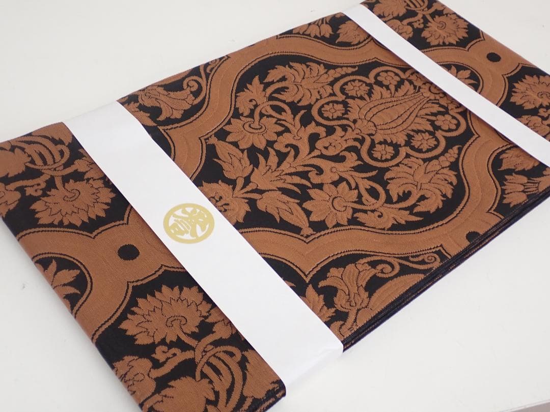 極上の逸品 誉田屋源兵衛 正絹 袋帯 31.5cm×452cm 未使用 花唐草