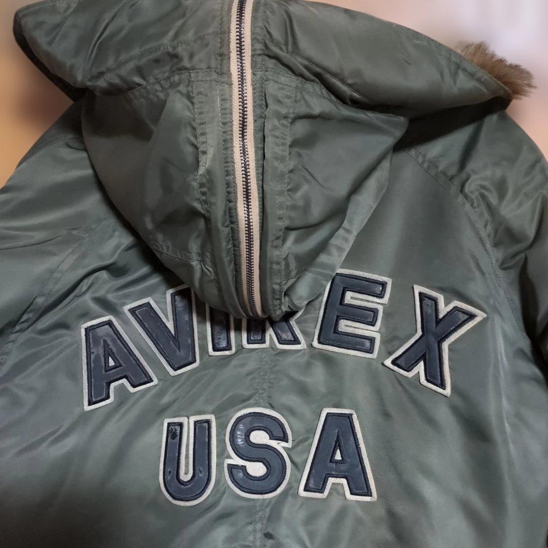 AVIREX　 USA 　ファー付きMA-1　ジャケット Ｌサイズ