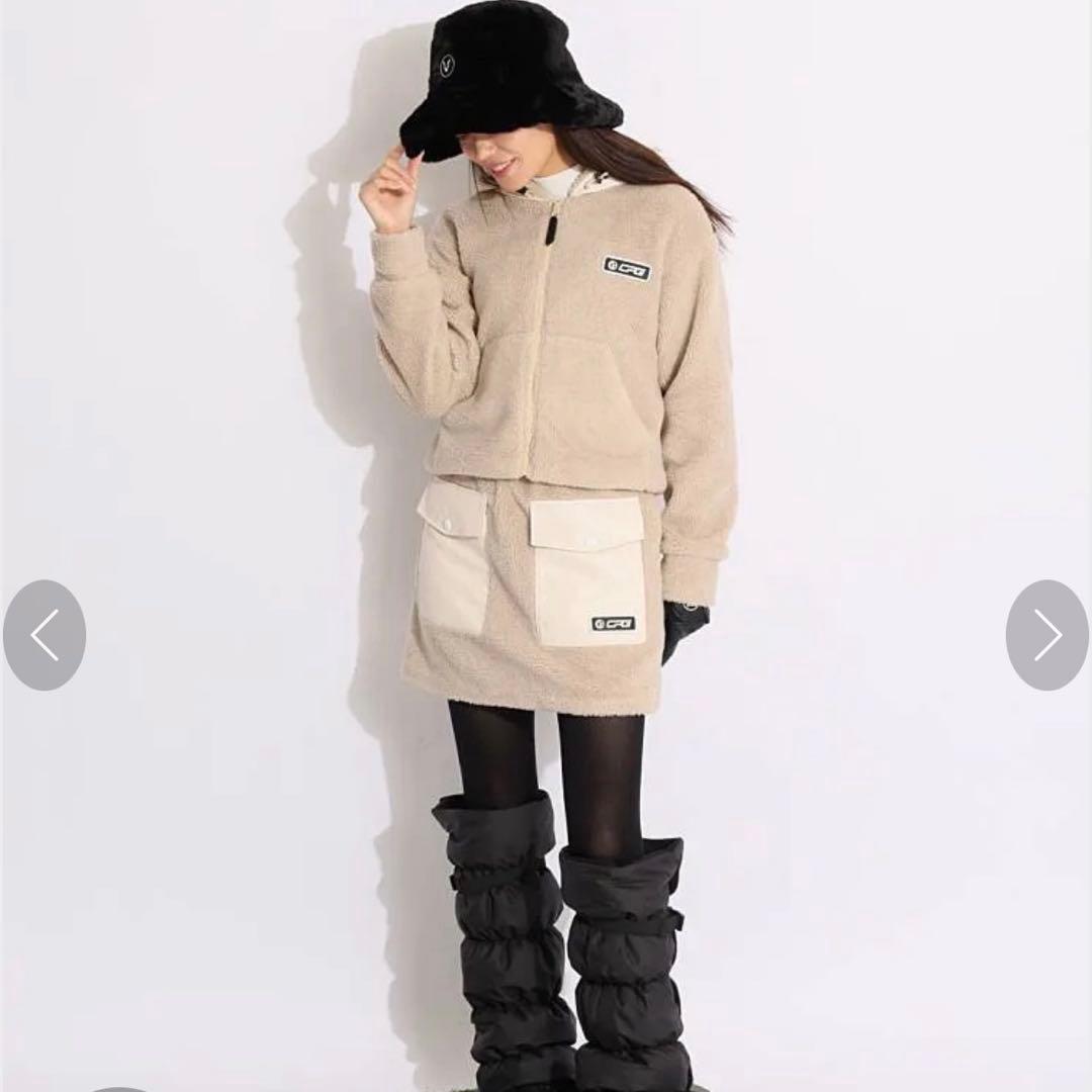 最終値下げ！CPG GOLFシーピージーゴルフ合皮切替ボアスカート 定価3.9万