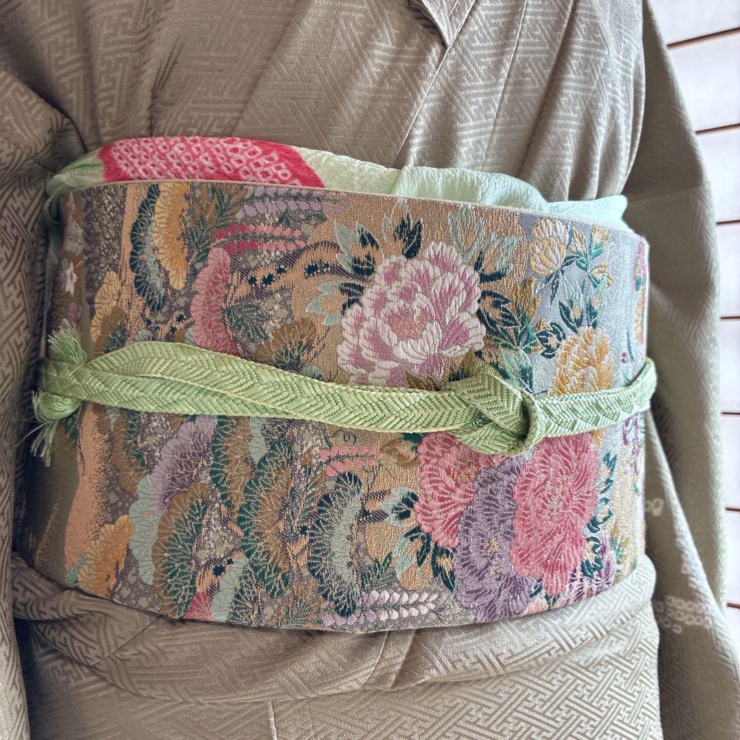 訪問着　フルセット　着物　正絹　入学式　卒業式　しつけ付　絞り　大人の淡色　J3