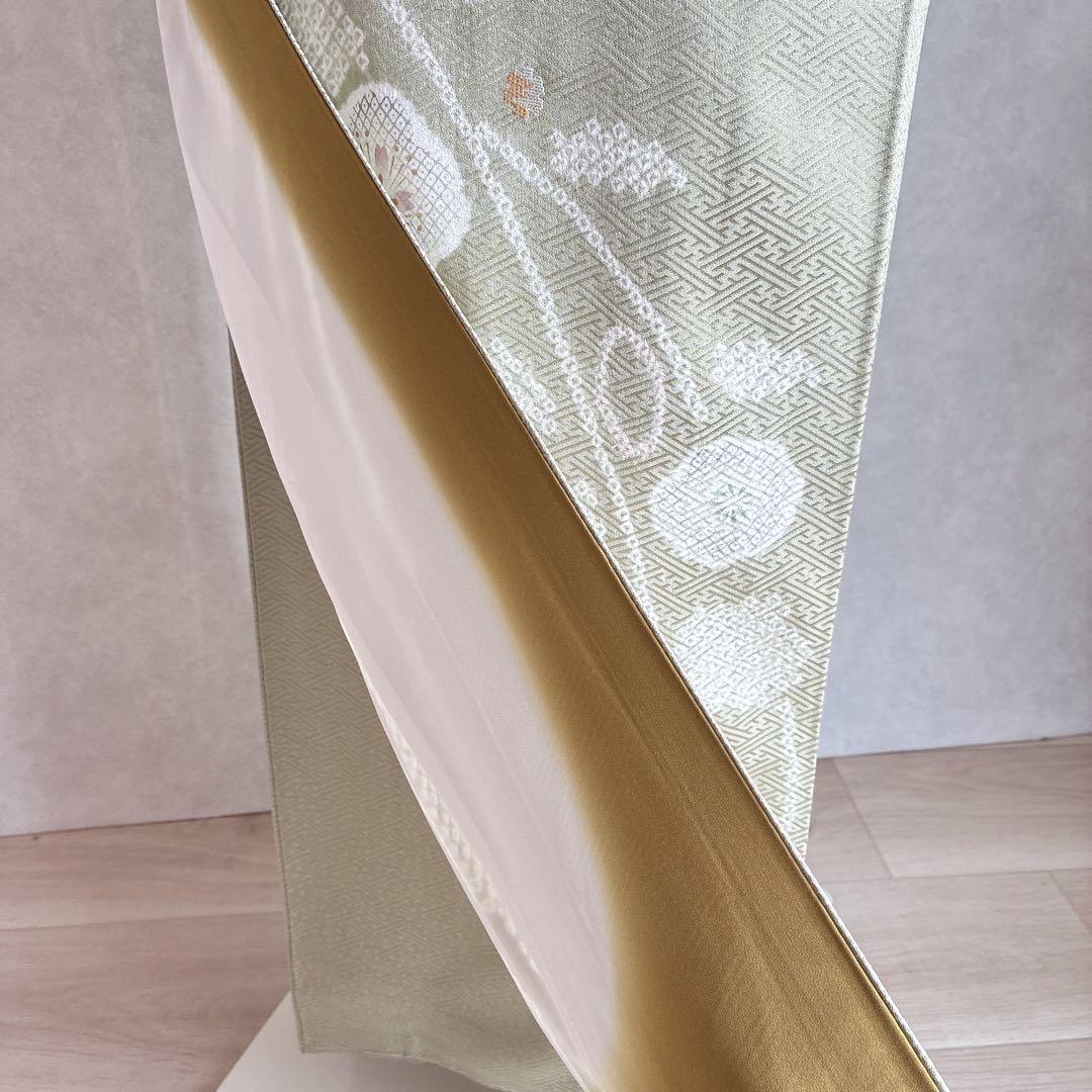 訪問着　フルセット　着物　正絹　入学式　卒業式　しつけ付　絞り　大人の淡色　J3