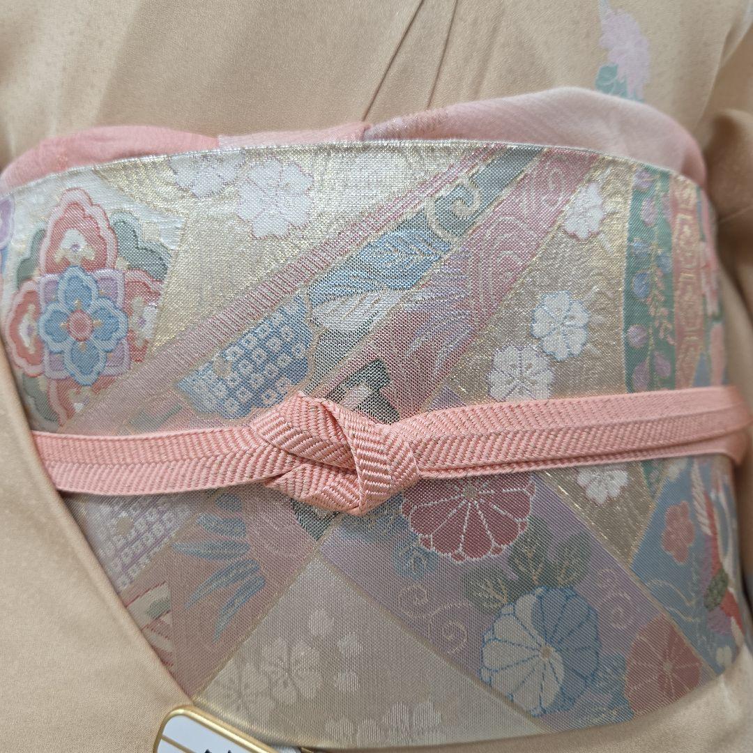 訪問着 4点フルセット、着物、袋帯、帯締め、帯揚げ