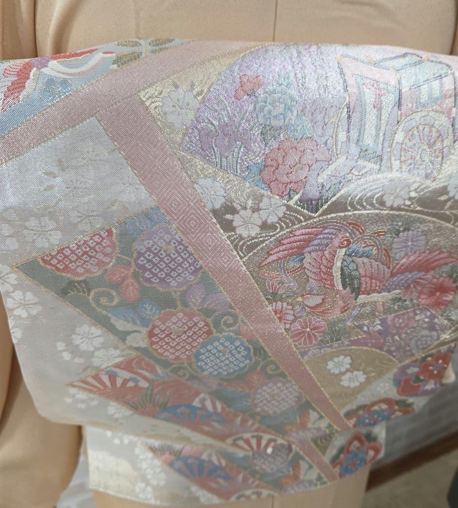 訪問着 4点フルセット、着物、袋帯、帯締め、帯揚げ