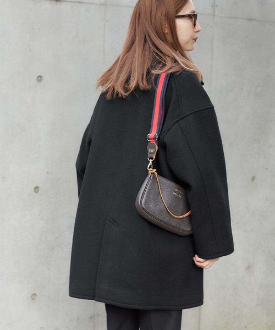 FRAMeWORK フレームワーク　Super 100ダブルクロスPコート　黒