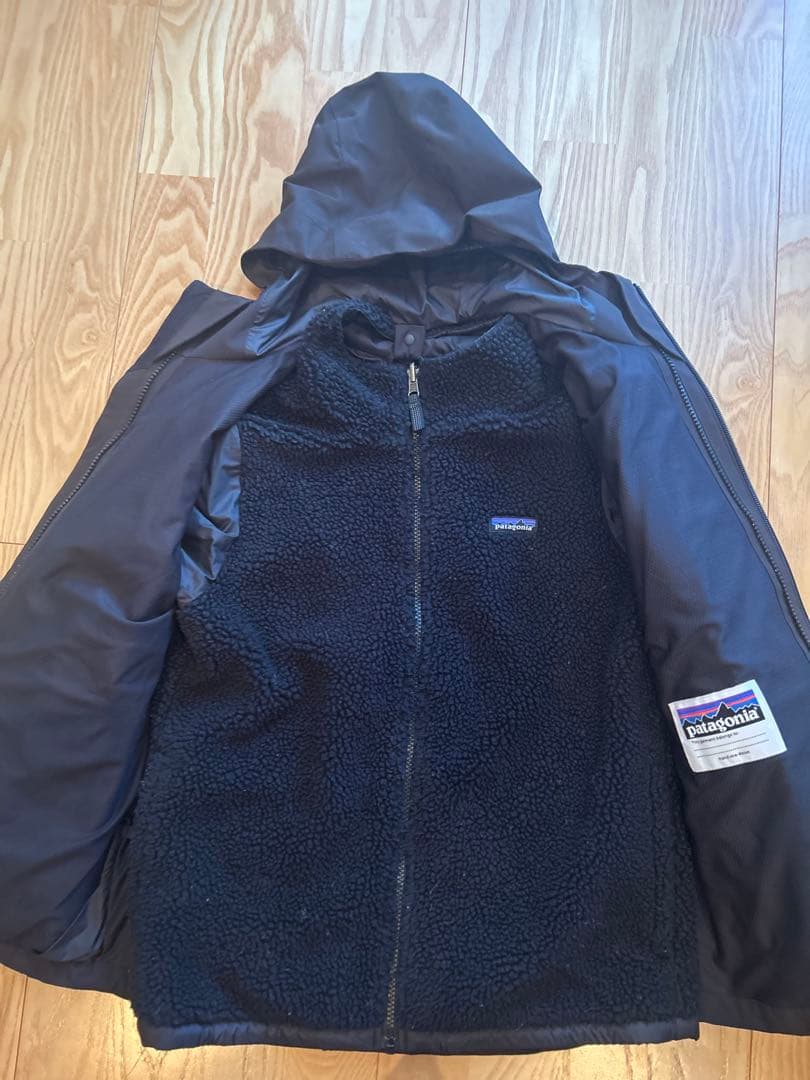 patagonia フォーインワン•エブリデージャケットキッズ L 黒