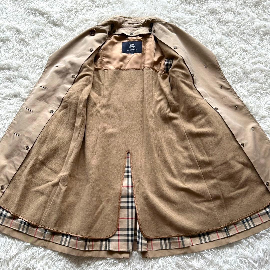 【美品】バーバリーロンドン　希少　シングル　トレンチコート　ハニーベージュ　L