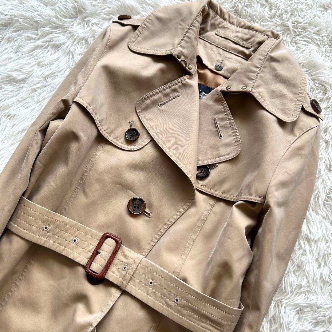【美品】バーバリーロンドン　希少　シングル　トレンチコート　ハニーベージュ　L