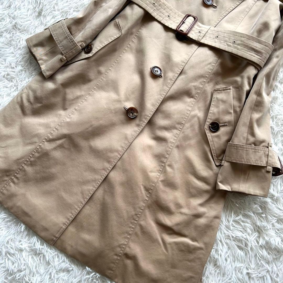 【美品】バーバリーロンドン　希少　シングル　トレンチコート　ハニーベージュ　L