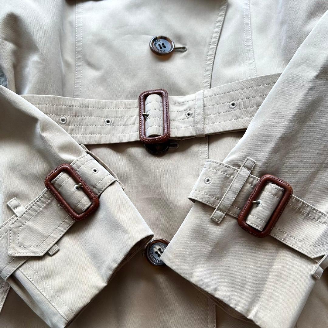 【美品】バーバリーロンドン　希少　シングル　トレンチコート　ハニーベージュ　L