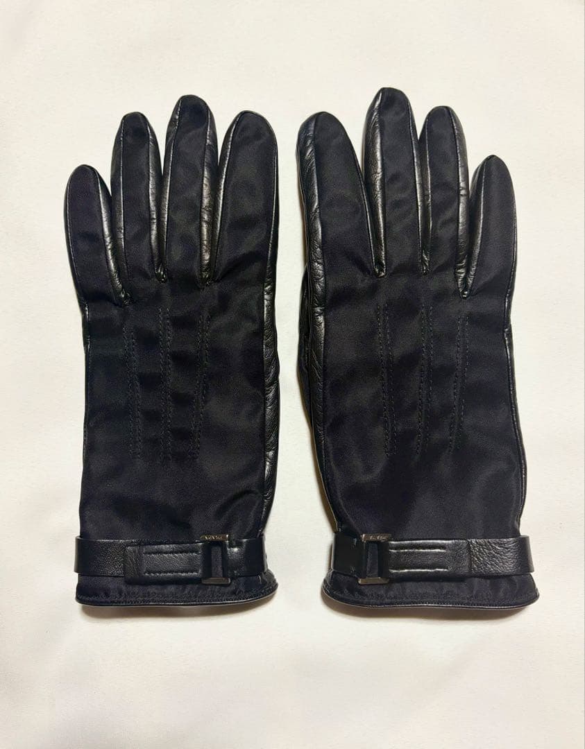 プラダ レザーナイロングローブ ブラック サイズ7.5