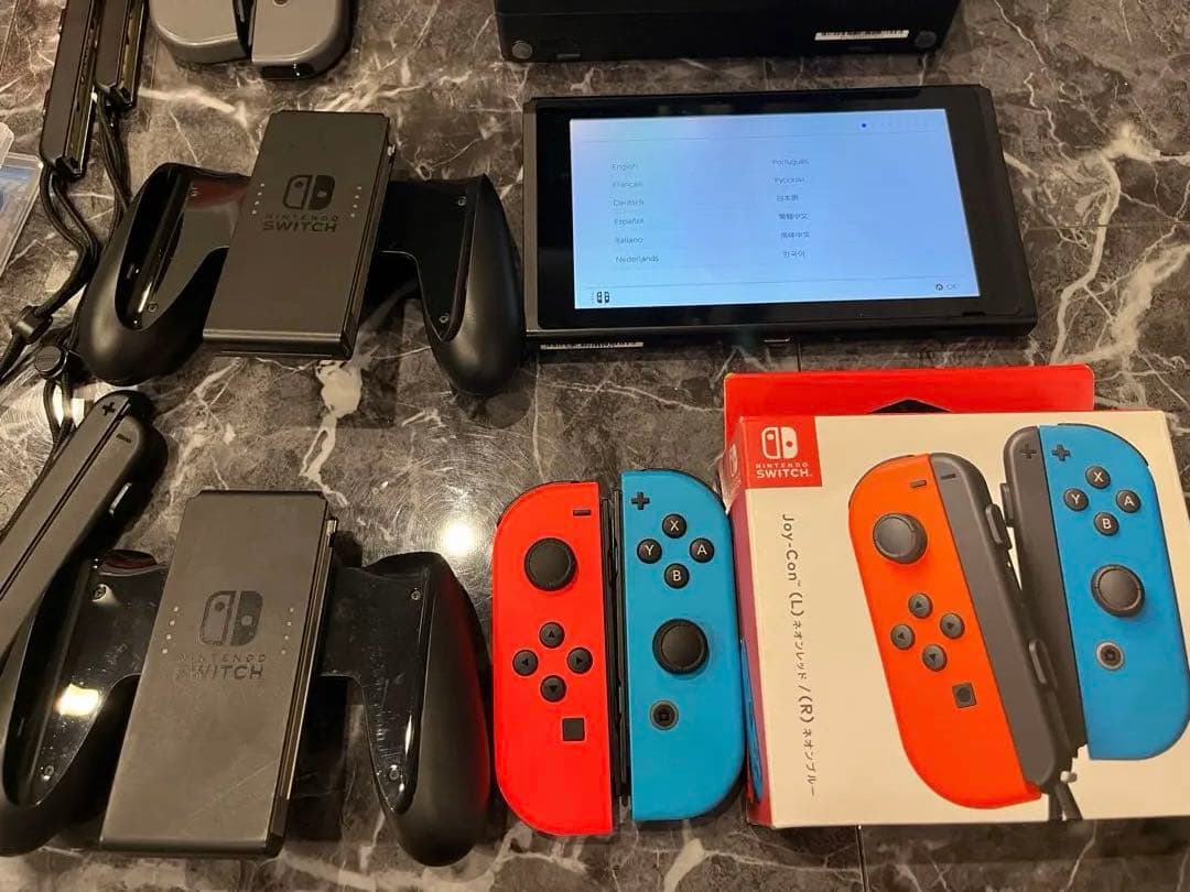 Switch本体グレー+マリオカート+ジョイコン+ジョイコングリップ