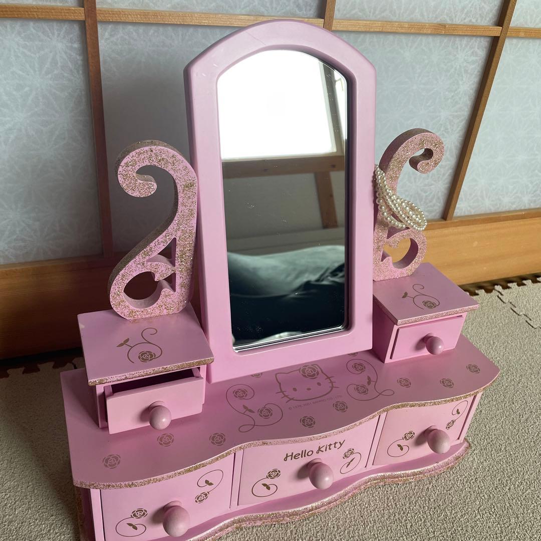 レア★ Hellokitty ドレッサー　キティピンクの鏡　姫 ドレッサー鏡台