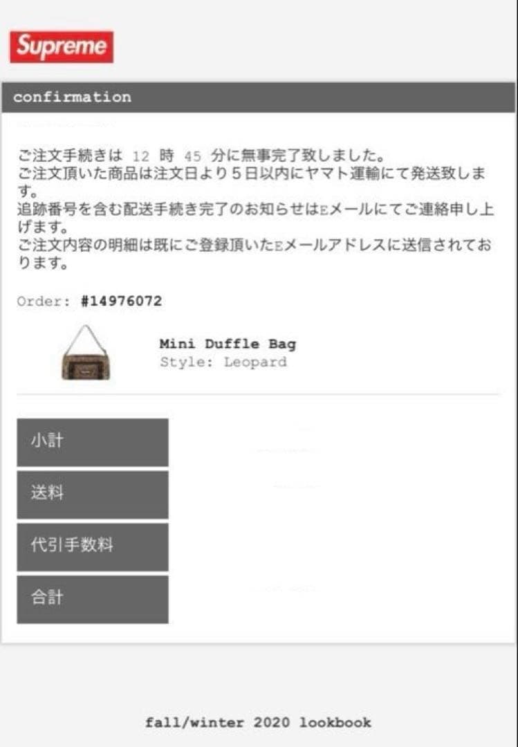 チ*ル様 Supreme zip tote leopard