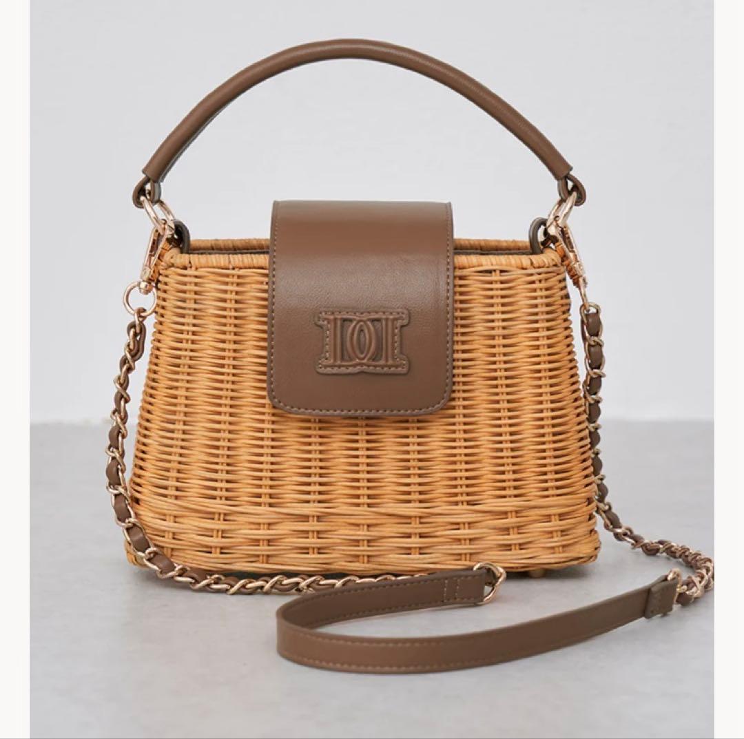 Darich ロゴレザーラタンバッグ　新品