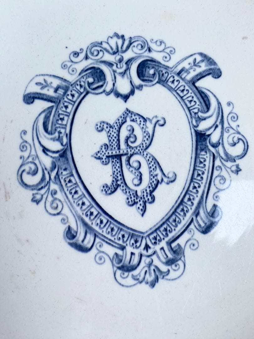 フランス アンティーク エンブレム トランスファー コンポティエ