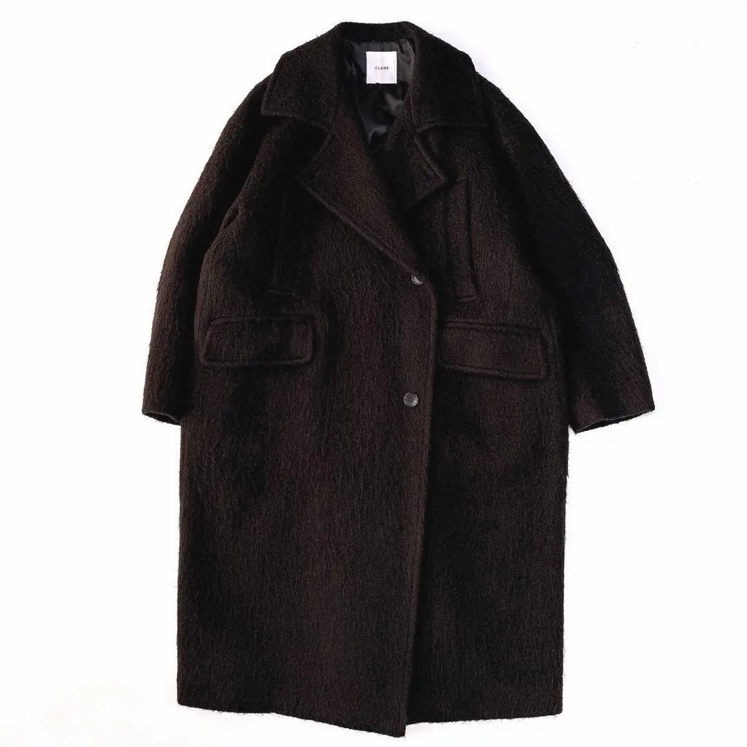 クラネ⁑ショートシャギーコクーンオーバーコート　2 ブラック　ロング　近年モデル