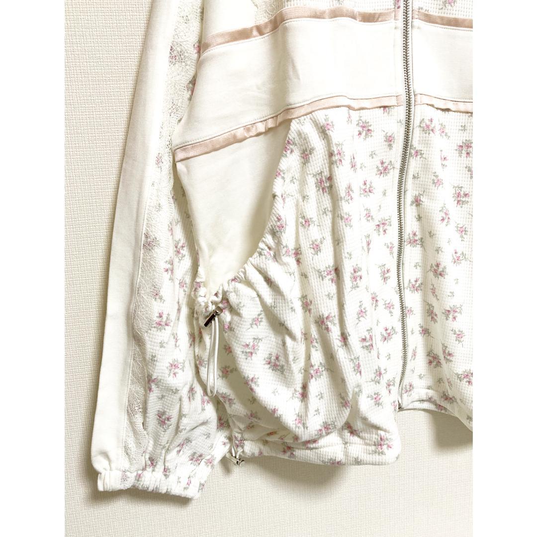 merry jenny 新品 ピンク floralコンビトラックジャケット