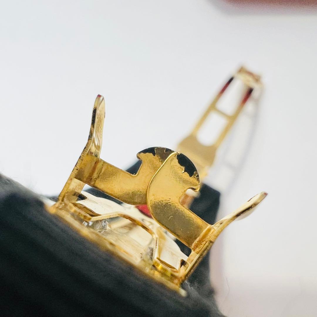 フェラガモ　バレッタ　ブラック×ゴールド　ガンチーニ