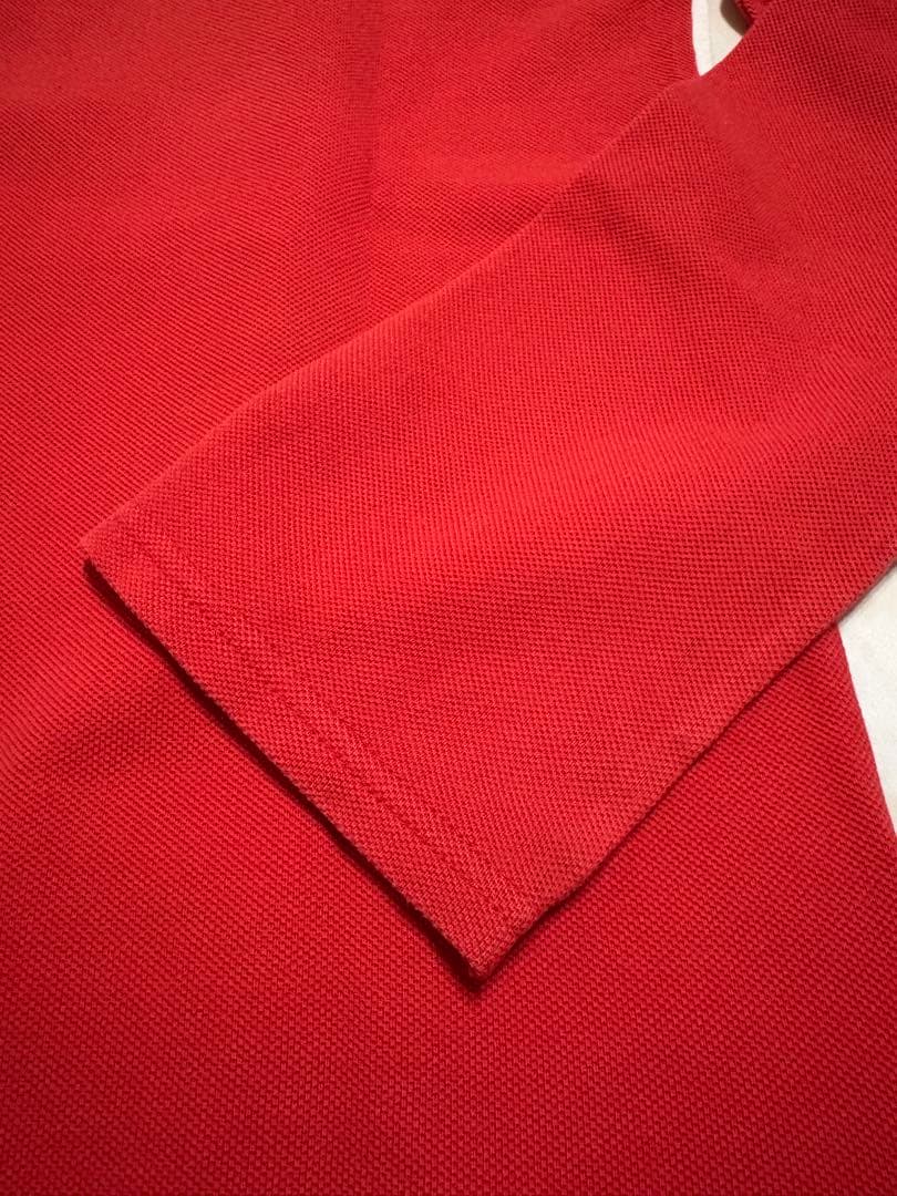 大人もOK バーバリー　キッズ　14Y 赤✖️チェック柄　長袖ポロシャツ