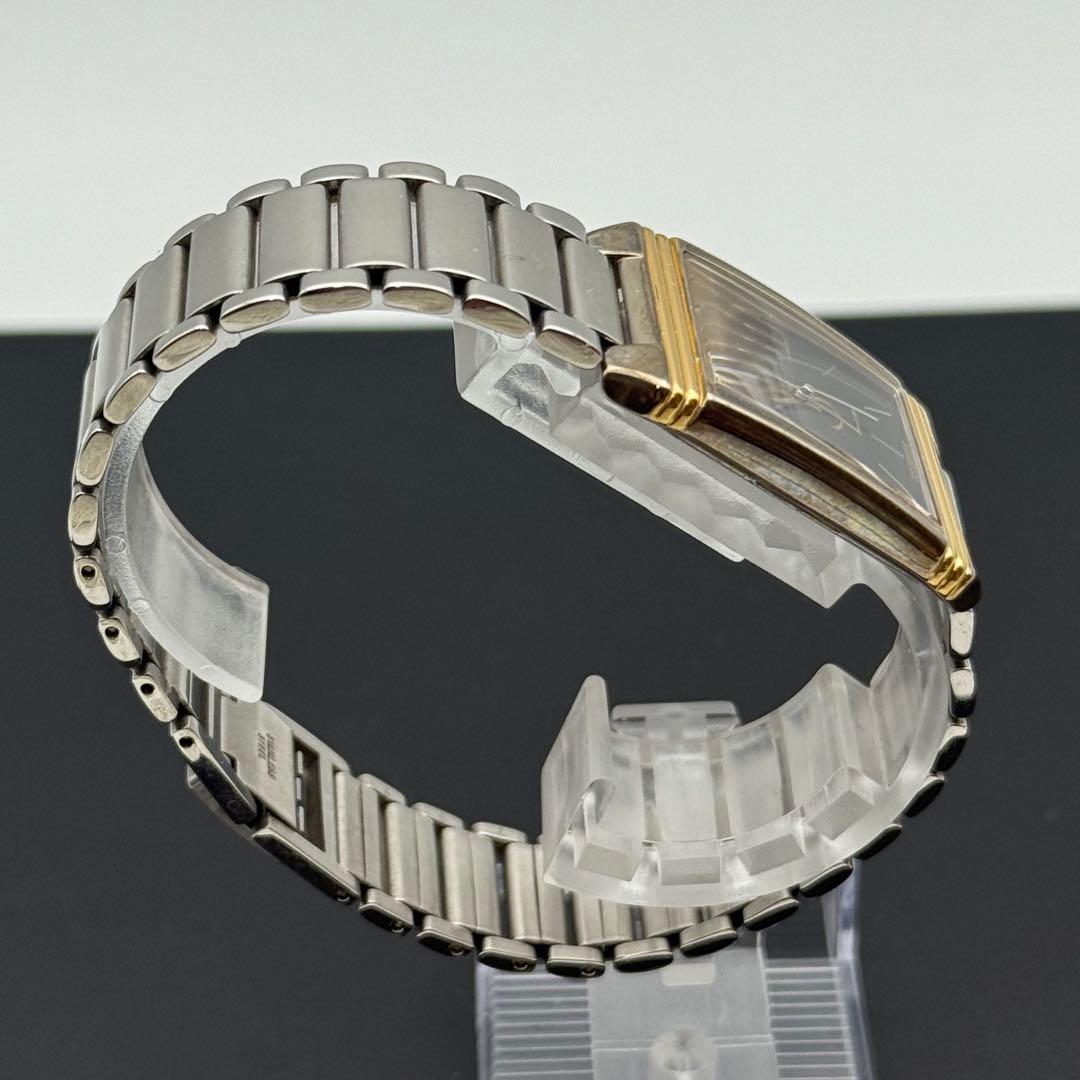 イヴサンローラン✨YSL クォーツ 腕時計 コンビカラー クォーツ スクエア