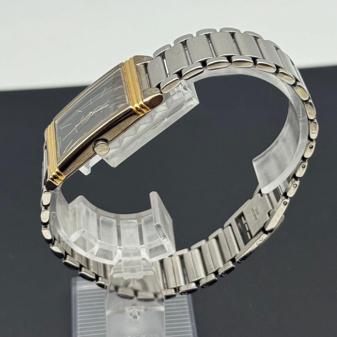 イヴサンローラン✨YSL クォーツ 腕時計 コンビカラー クォーツ スクエア