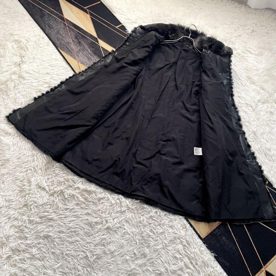 近年人気モデル/横段 軽量 フォックス/レッキス ロング ファーコート 毛皮