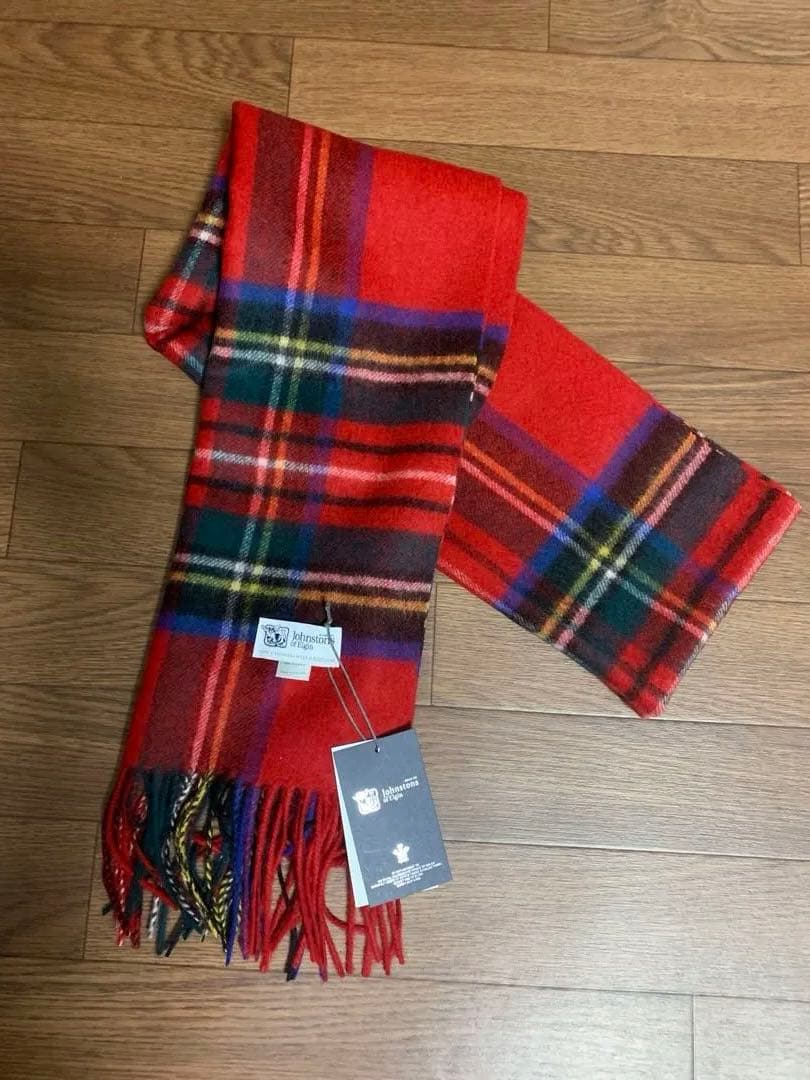 あ*ん様 中判ジョンストンズ カシミヤ 100%マフラー ロイヤルスチュワート未