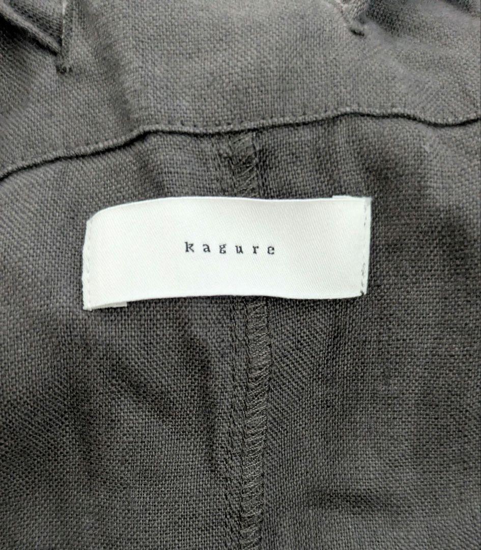 かぐれ　リネンサロペット　チャコール