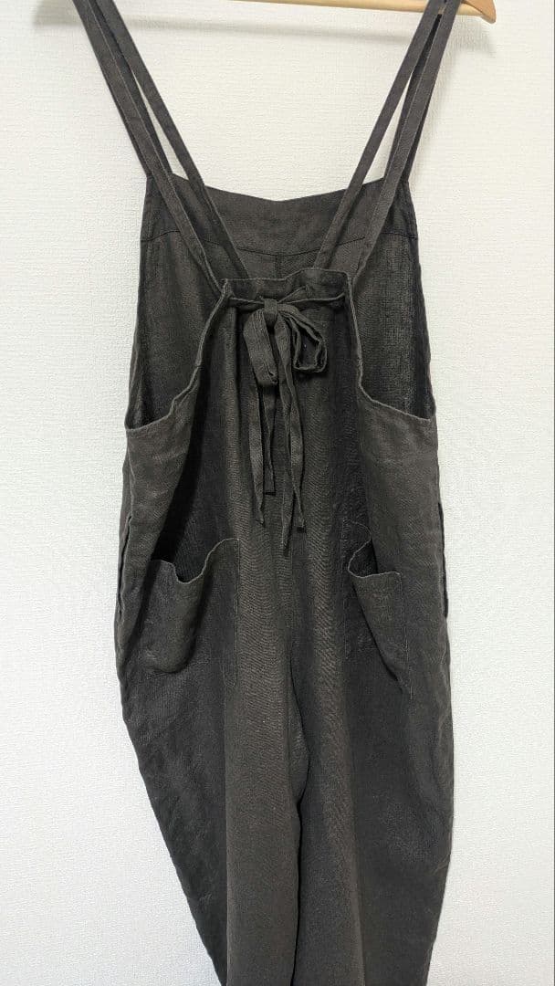 かぐれ　リネンサロペット　チャコール