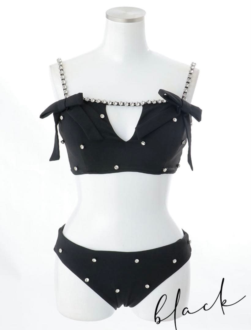 完売品　シュガーナイン　水着　サイドリボンビジュースタッズビキニ