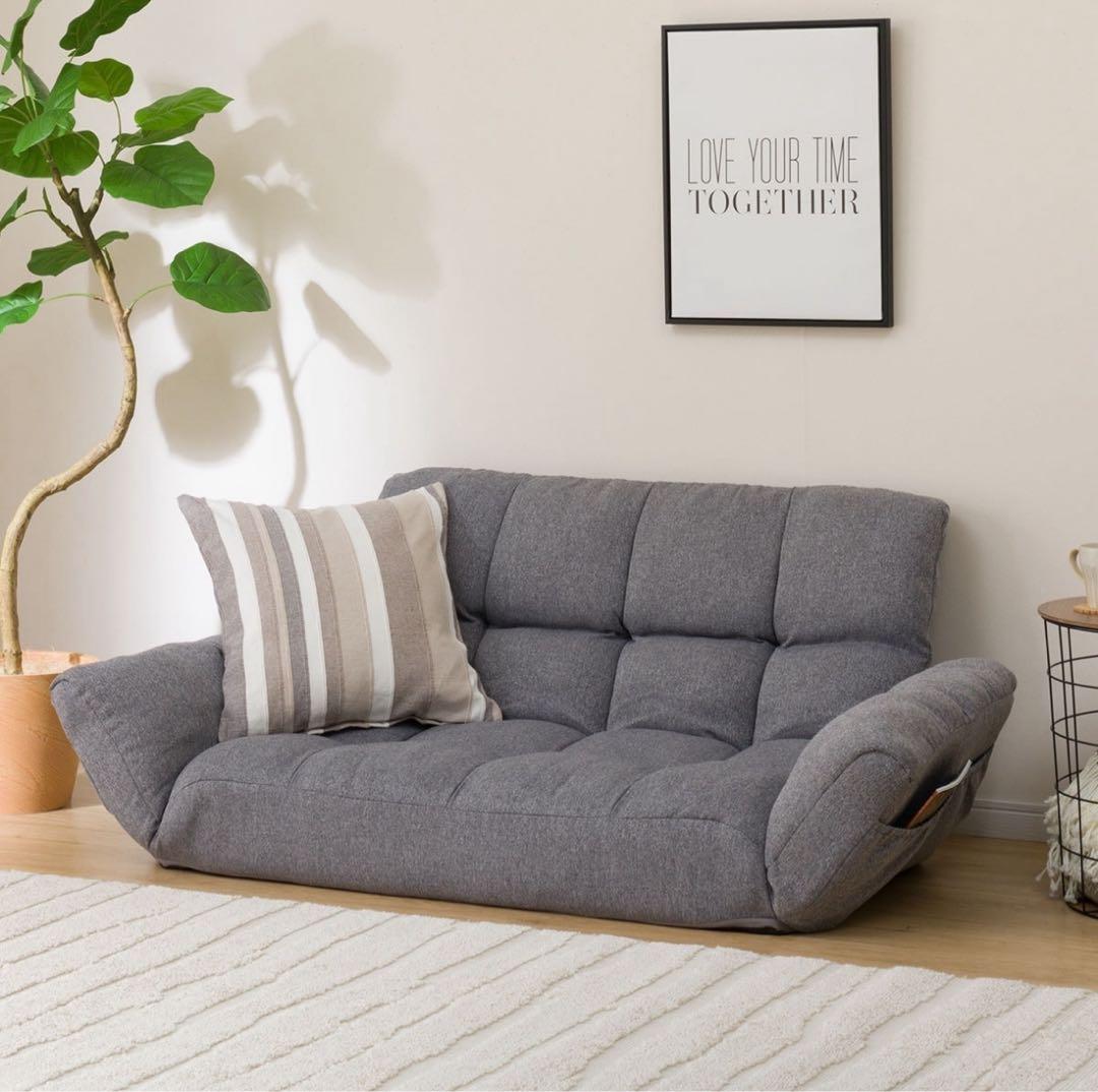 [送料込み]NITORI ニトリ　コンパクトソファ(ポケットO GY)