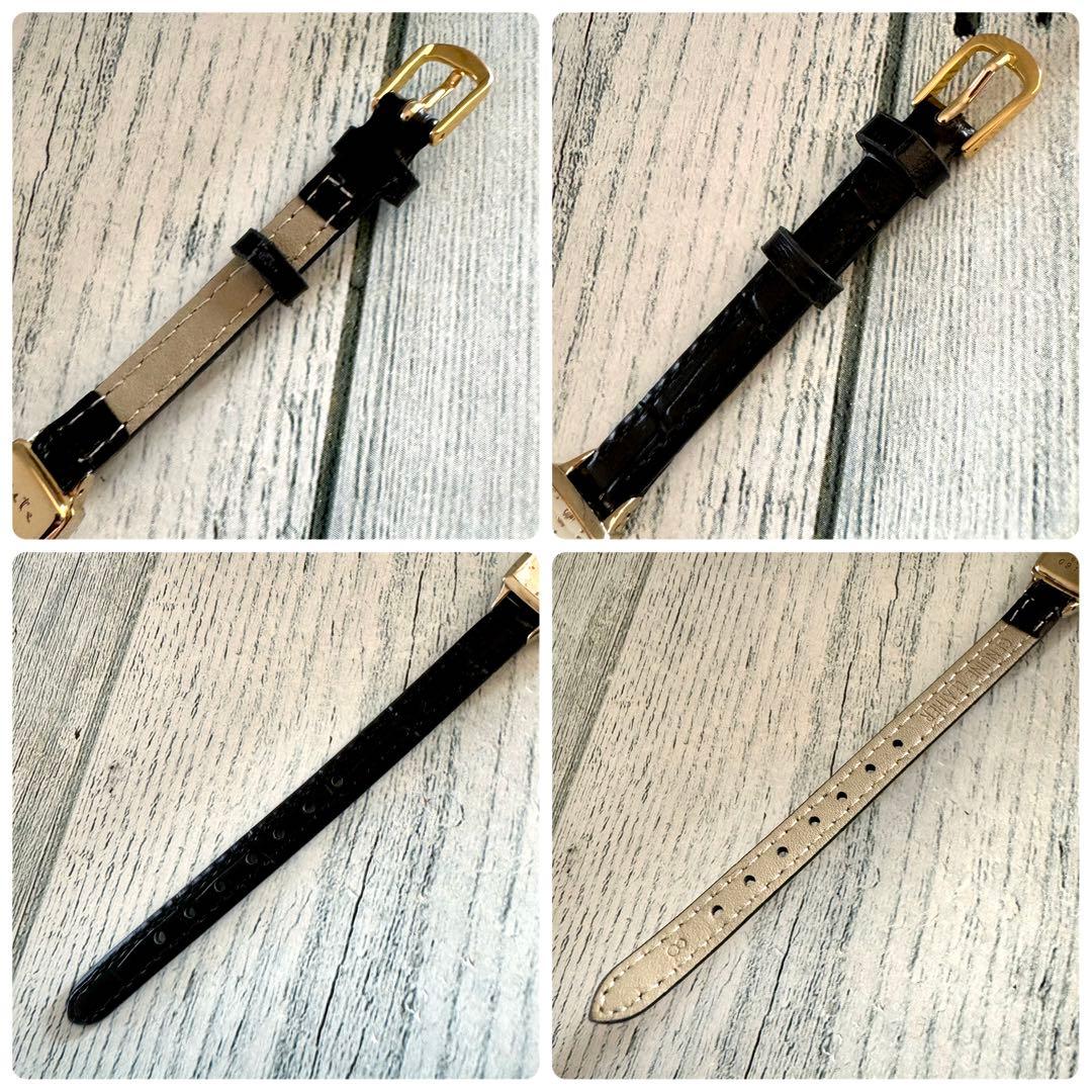 【電池交換済.】agete アガット 腕時計 0.02ct イエローゴールド