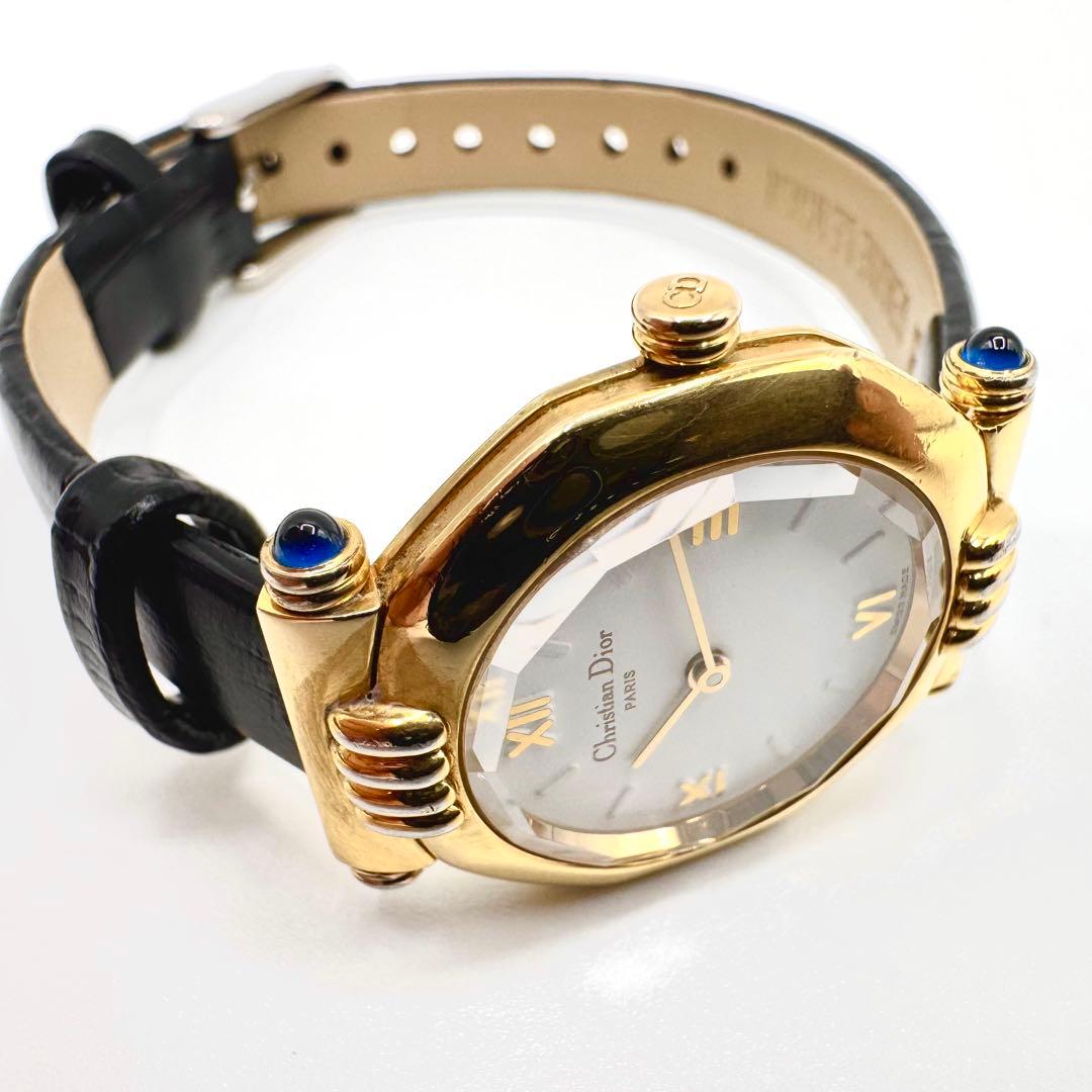 新品電池/稼働　クリスチャンディオール　腕時計　オクタゴン　ダイヤモンドカット