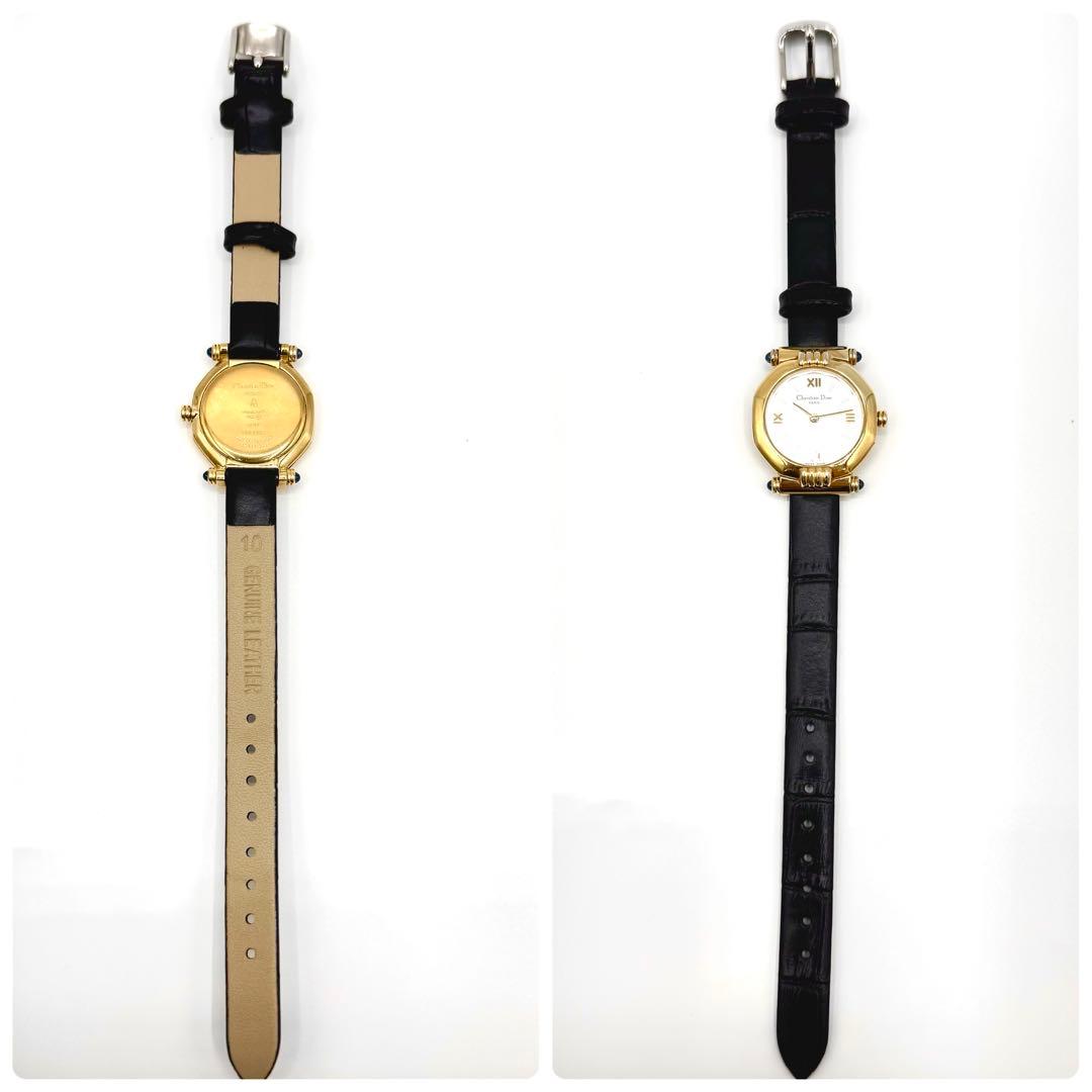 新品電池/稼働　クリスチャンディオール　腕時計　オクタゴン　ダイヤモンドカット