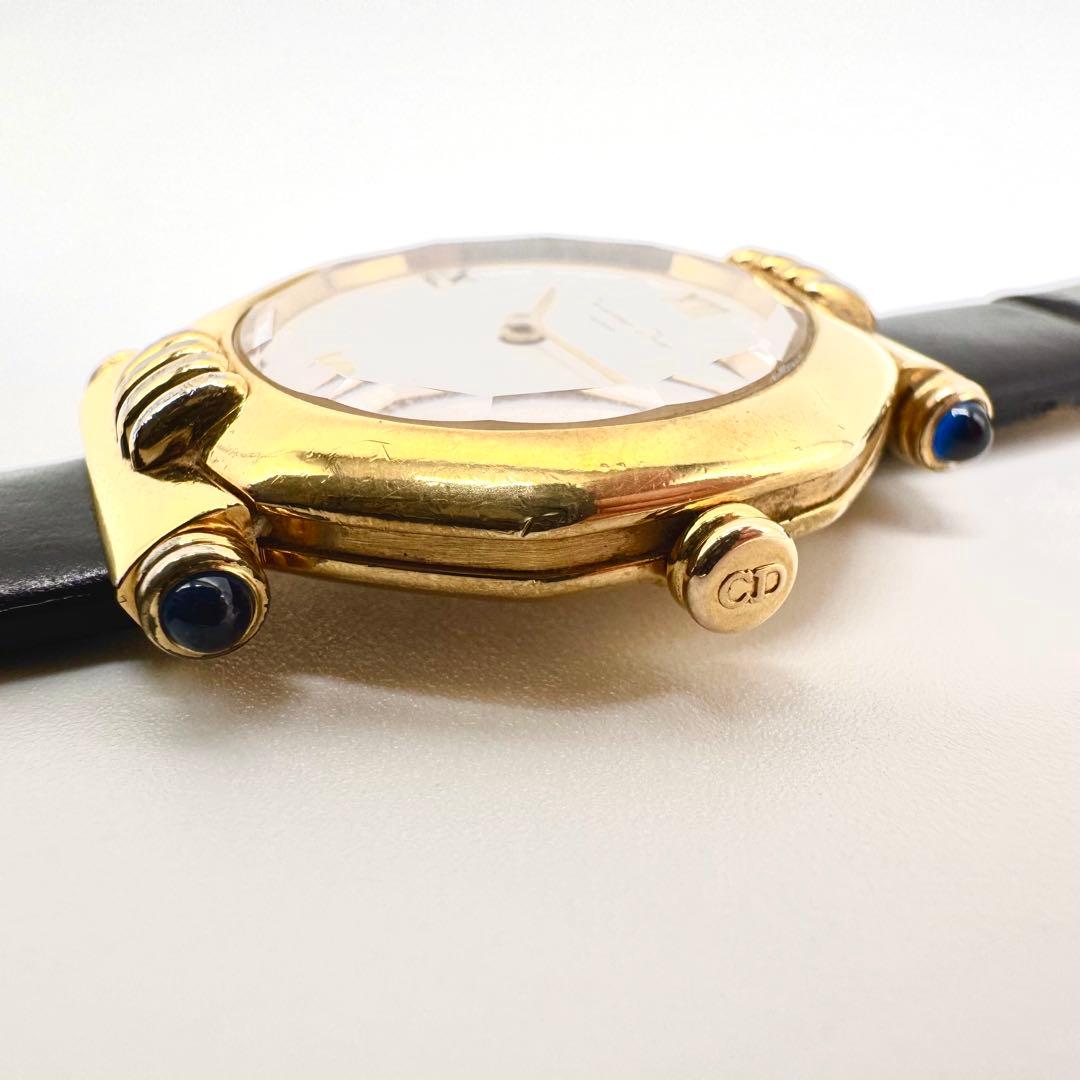 新品電池/稼働　クリスチャンディオール　腕時計　オクタゴン　ダイヤモンドカット