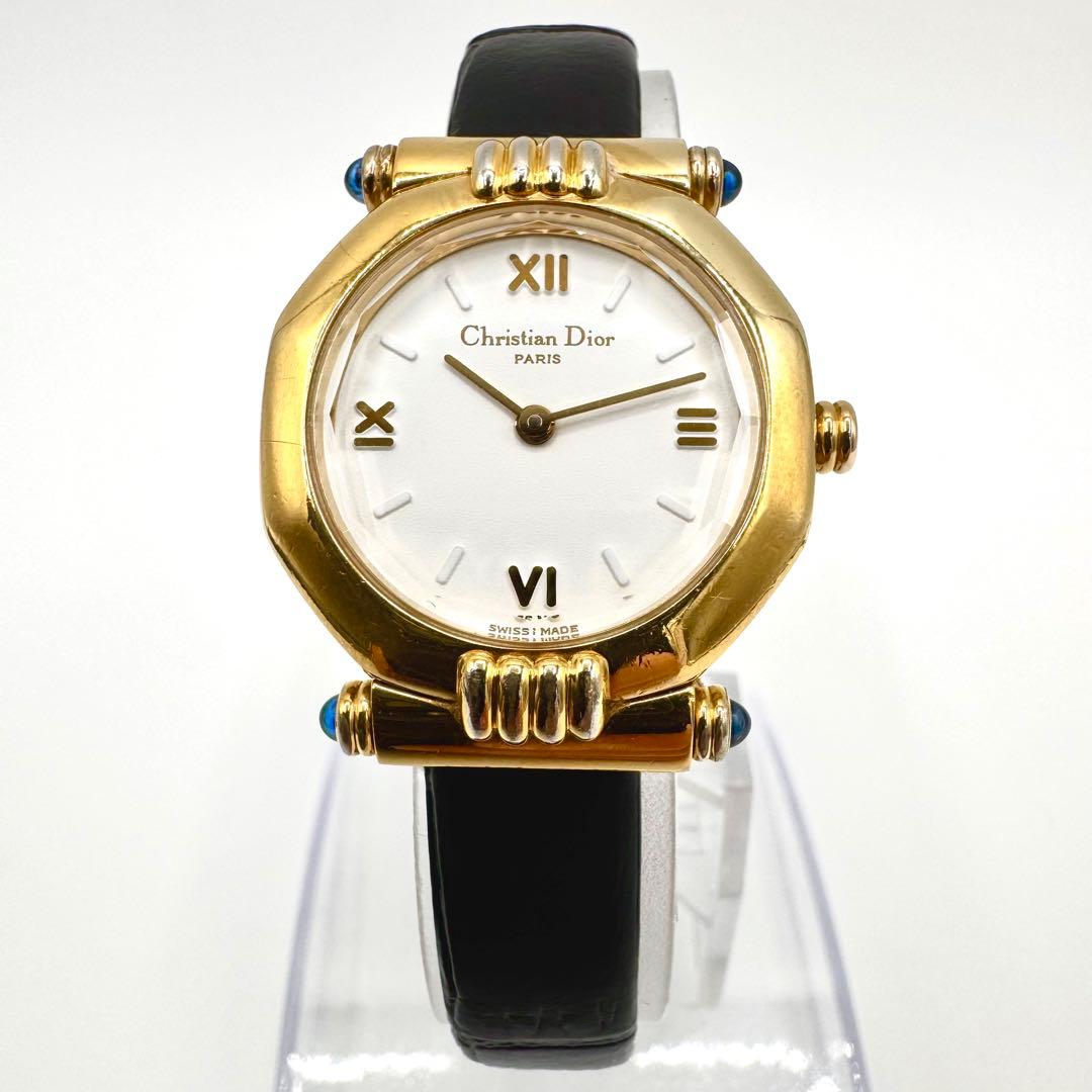 新品電池/稼働　クリスチャンディオール　腕時計　オクタゴン　ダイヤモンドカット