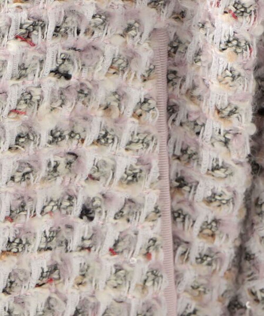 TOMORROWLAND ワッフルファンシーツイード ジップアップブルゾン